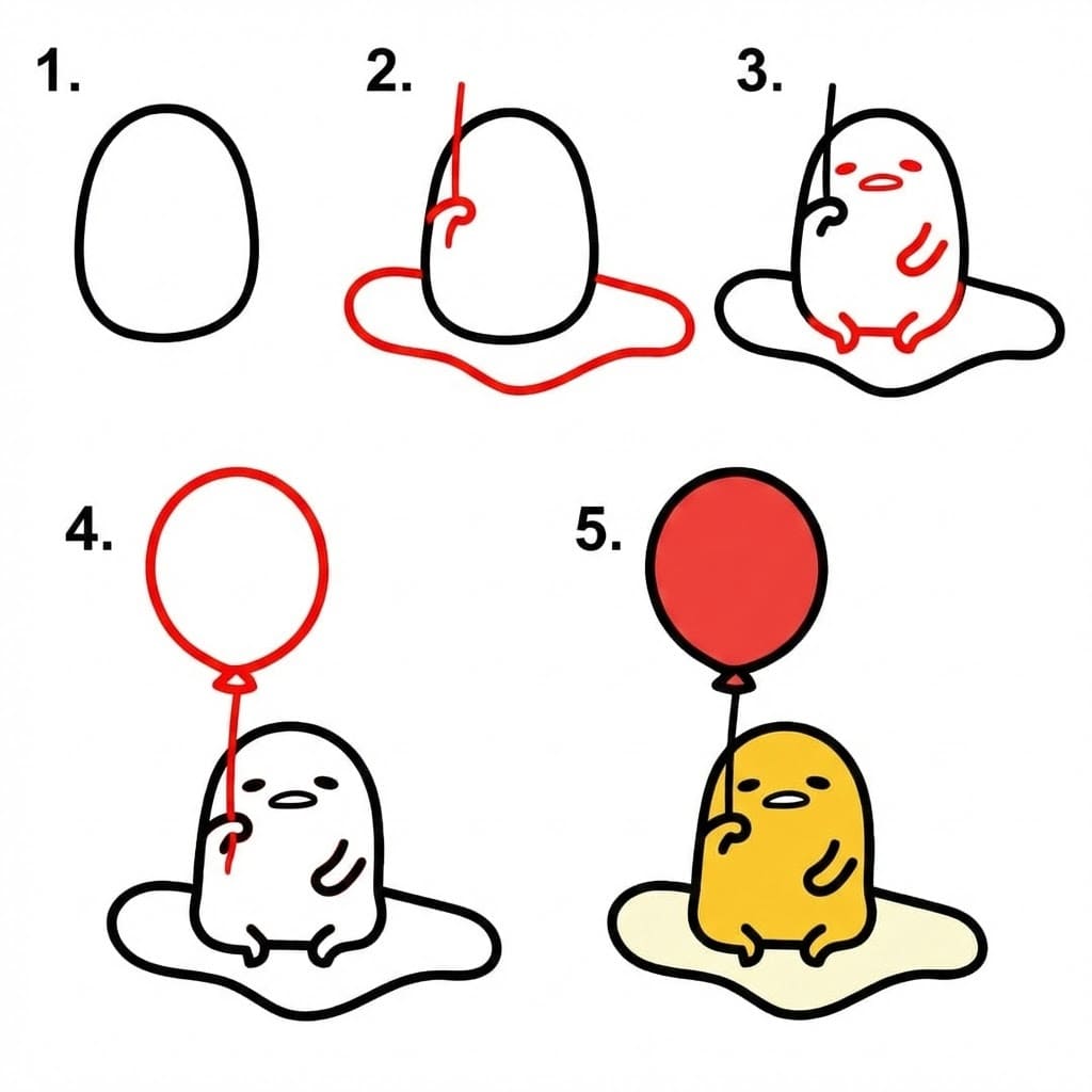 Gudetama et le ballon dessin