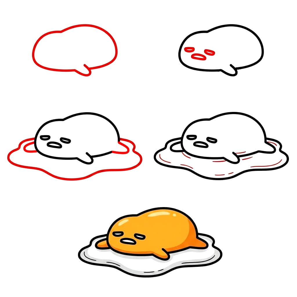 Gudetama plat dessin