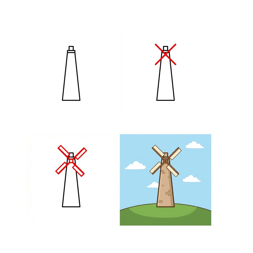 Moulin à vent Grand dessin