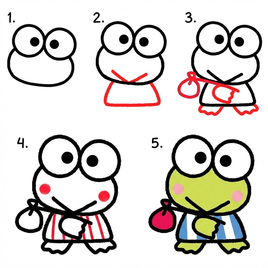 Promenade à Keroppi dessin