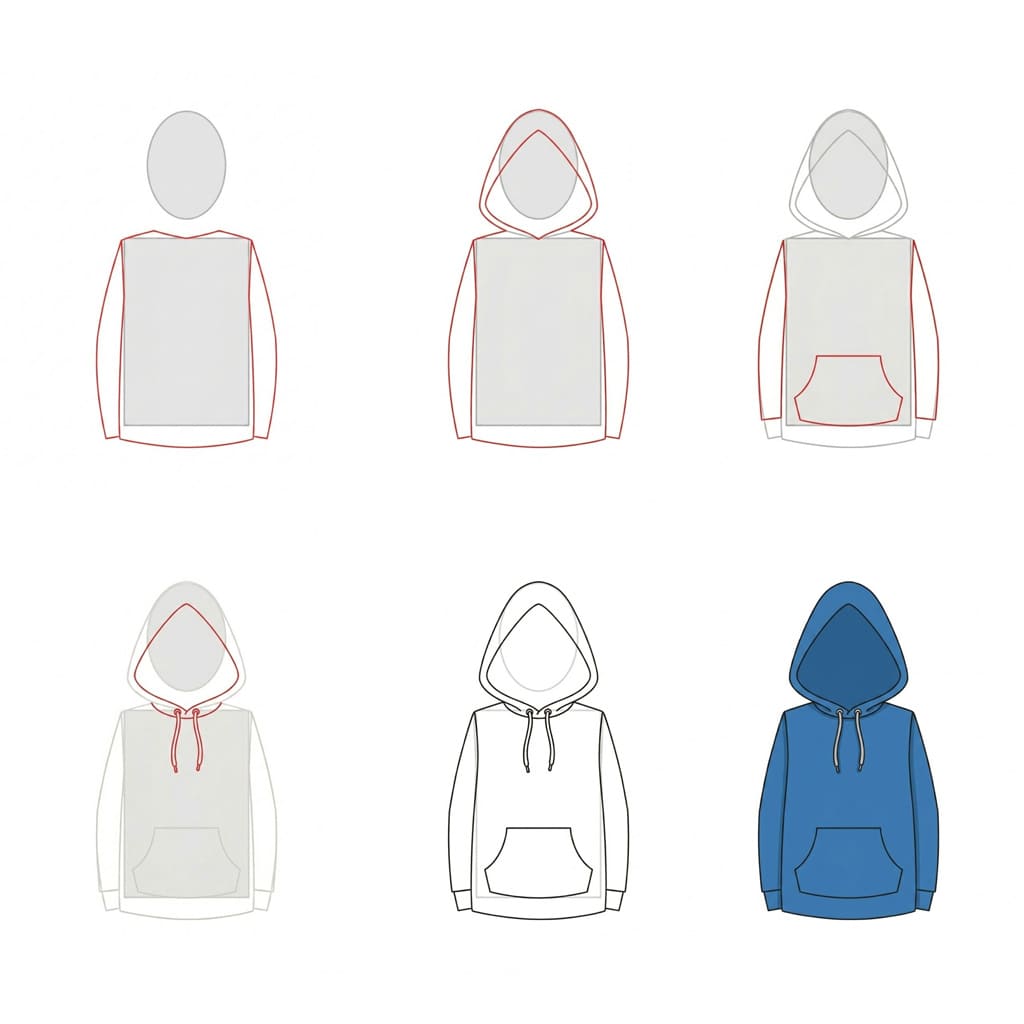 Soigné Sweat à capuche dessin