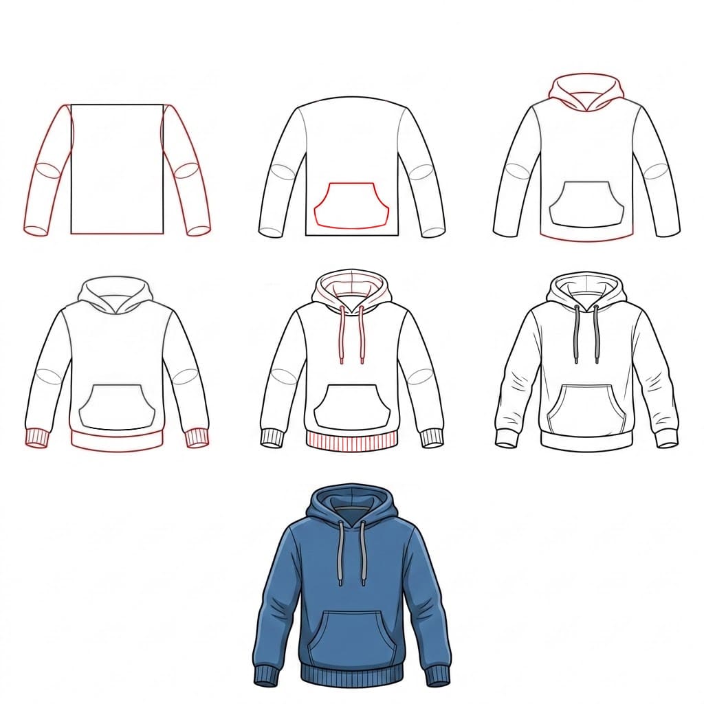 Sweat à capuche pour tous les jours dessin