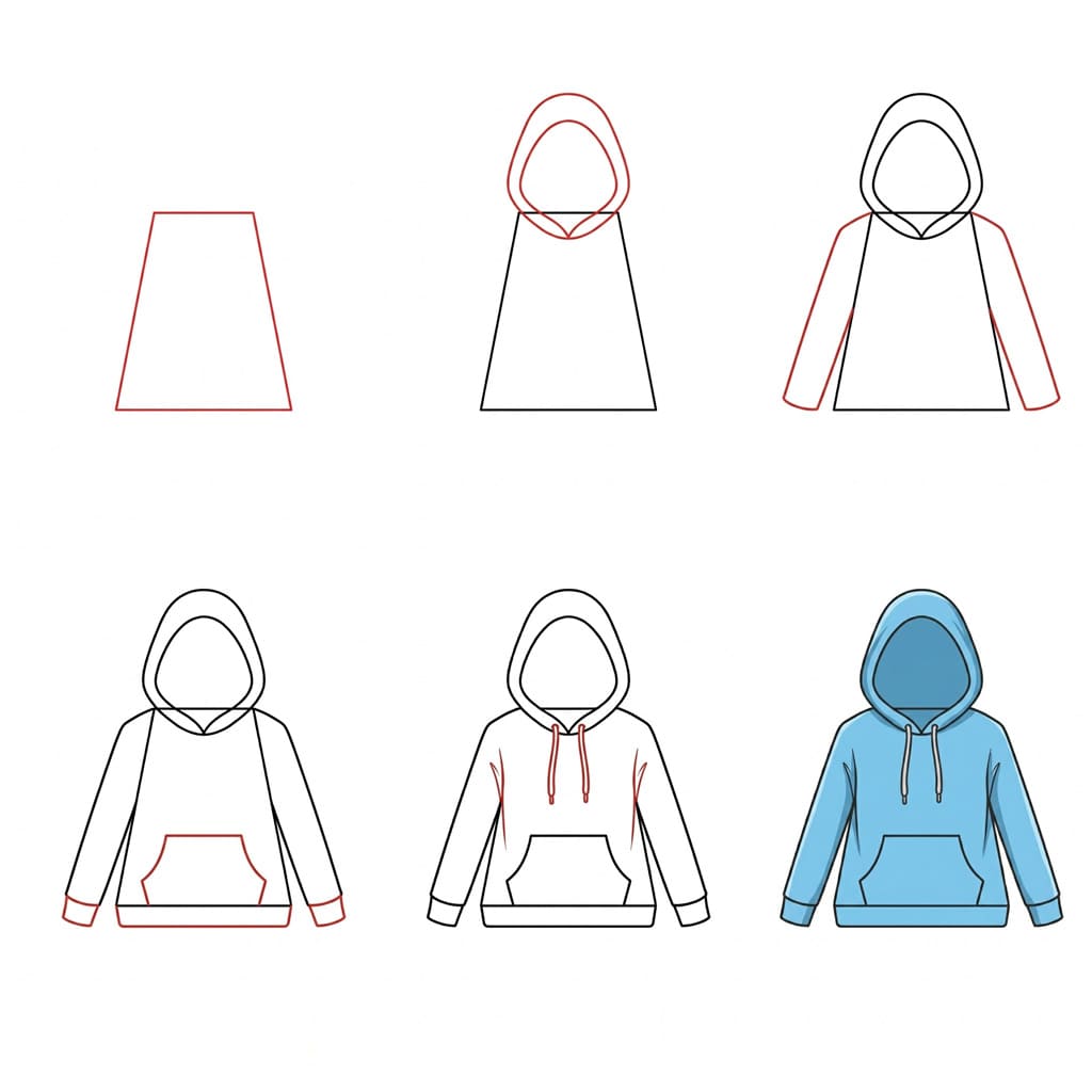 Sweat à capuche streetwear dessin