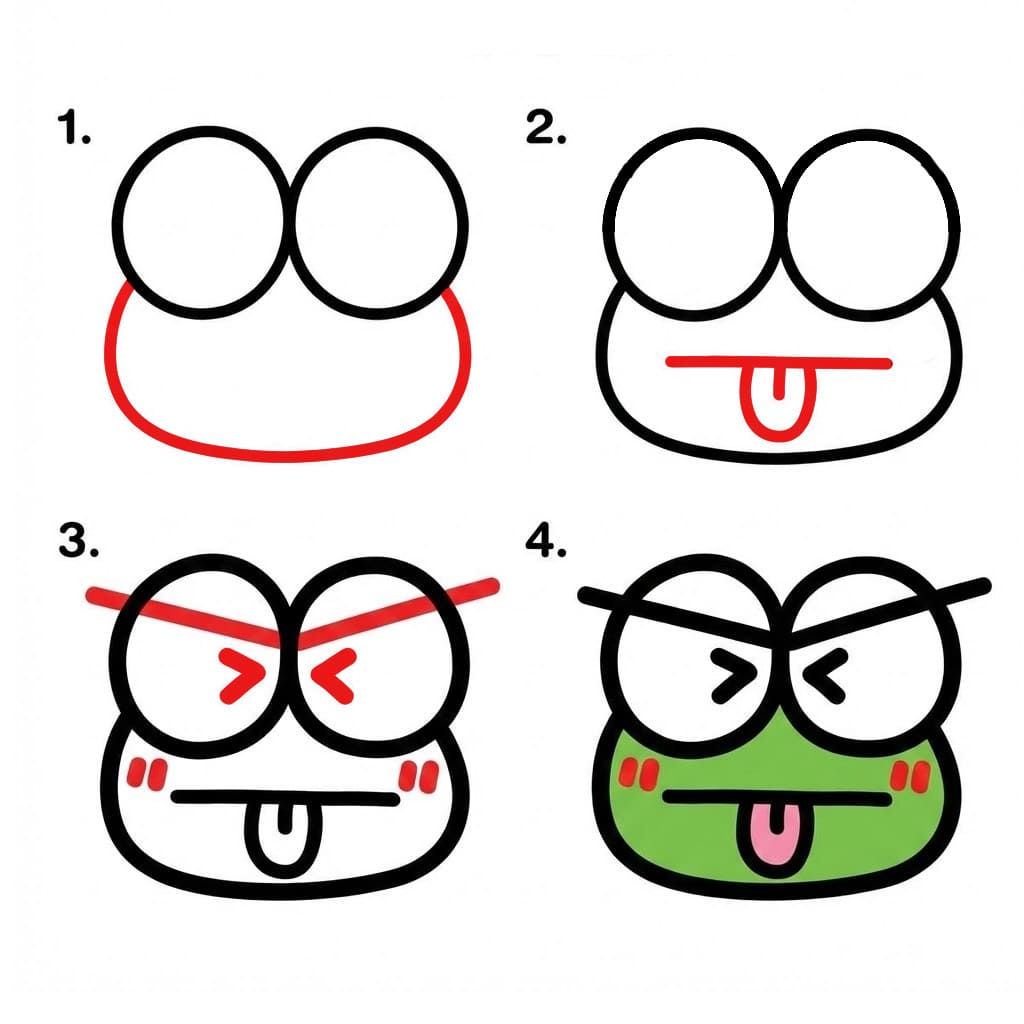Tête de Keroppi dessin