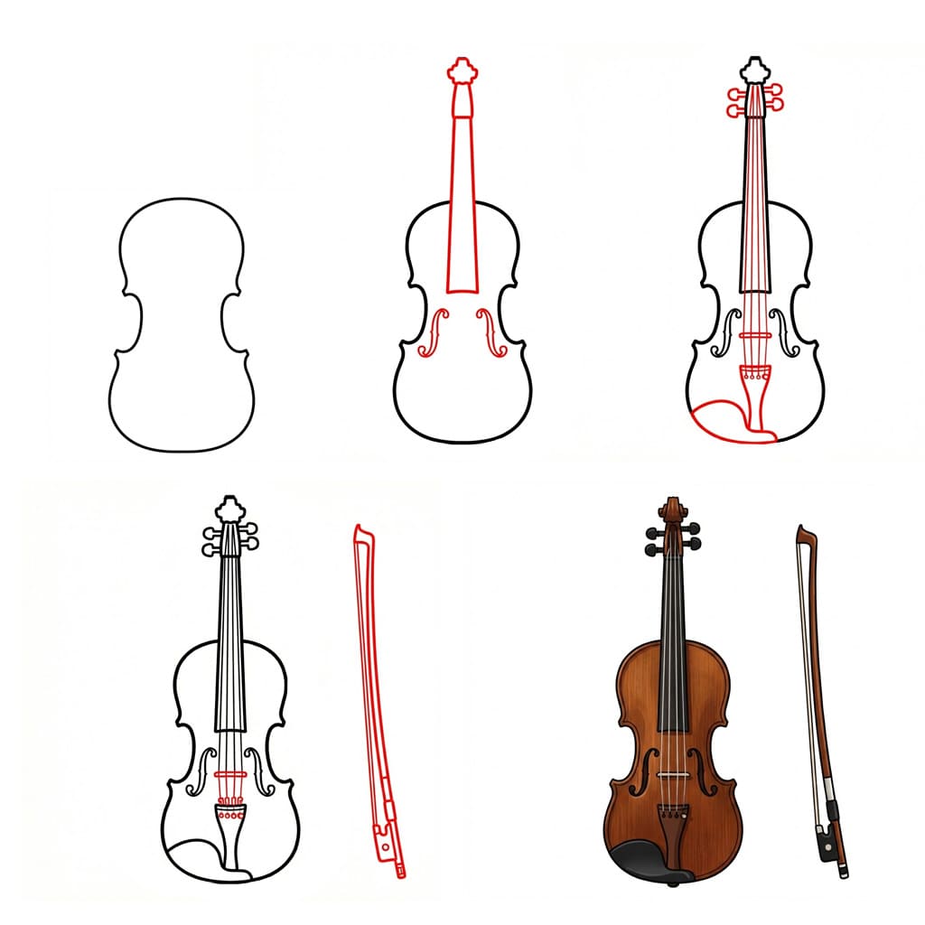 Violon standard dessin