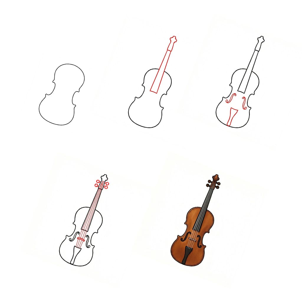 Violon très simple dessin
