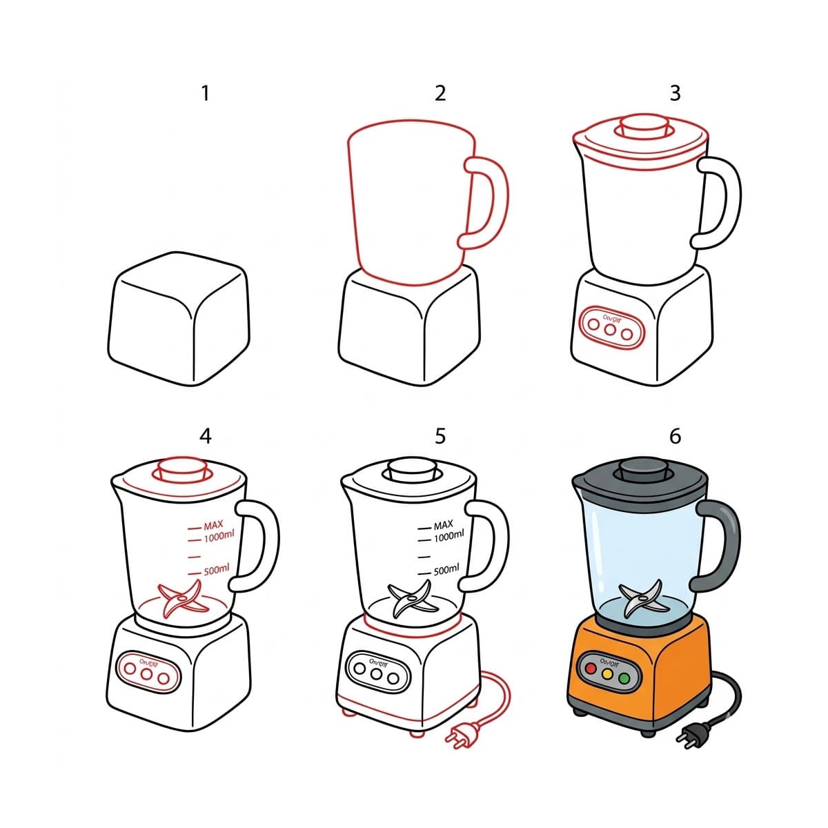 Blender orange dessin