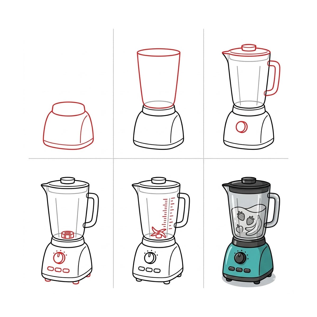 Blender vert pâle dessin