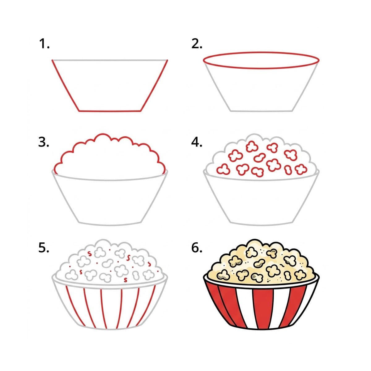 Bol à Popcorn dessin