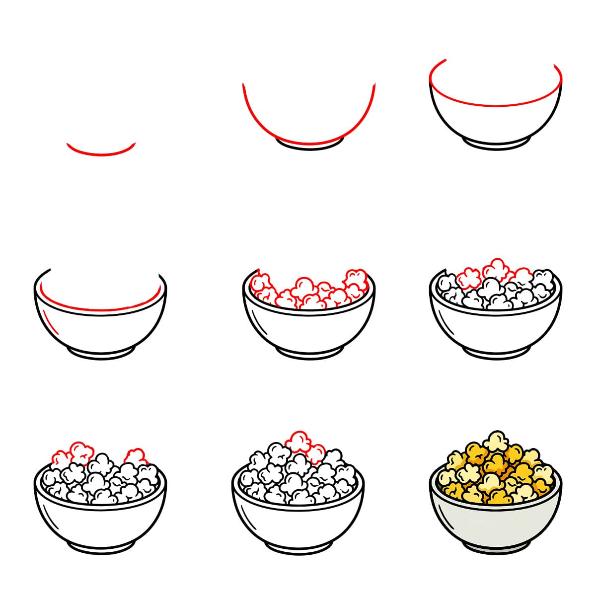 Bol à Popcorn gratuit dessin
