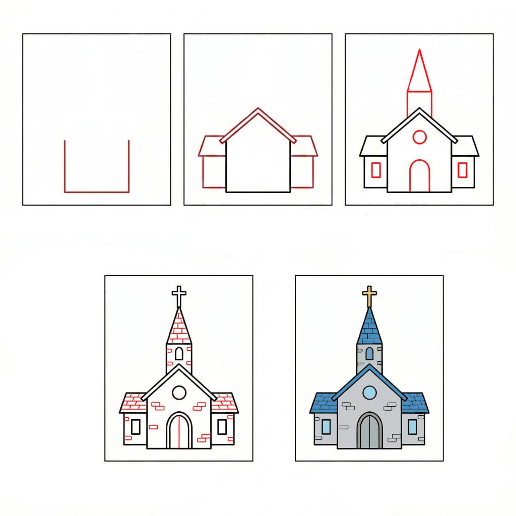 Église dessin
