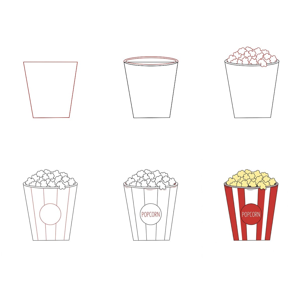 Gros popcorn dessin