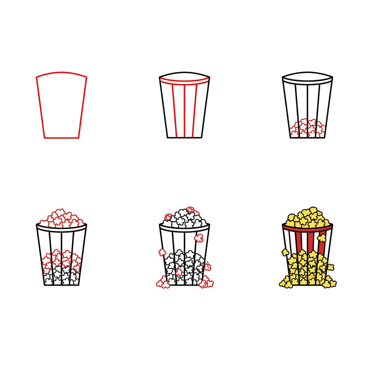 Image de boîte à popcorn dessin