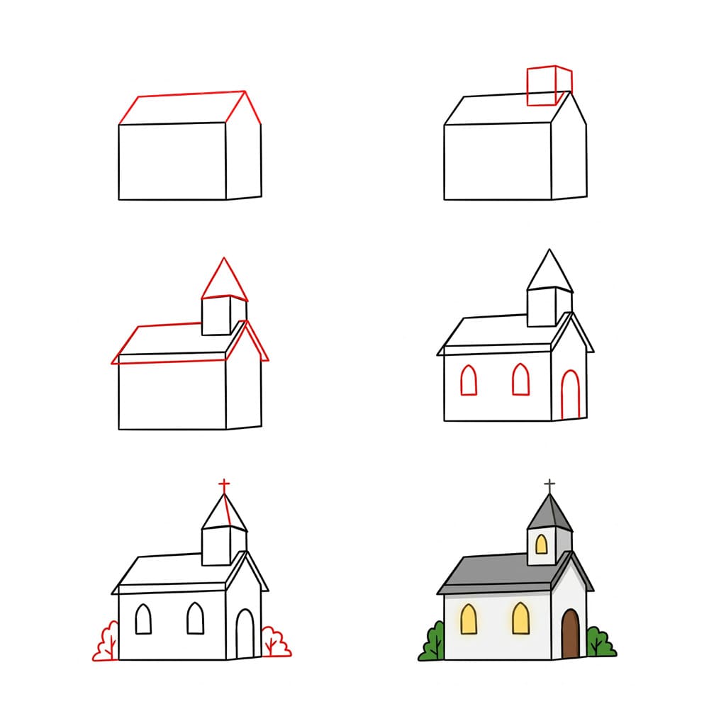 Petite église dessin