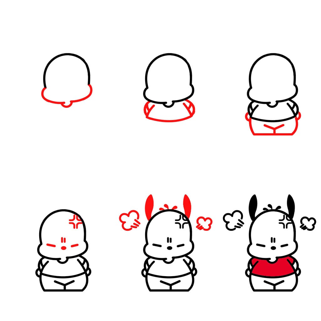Pochacco en colère dessin