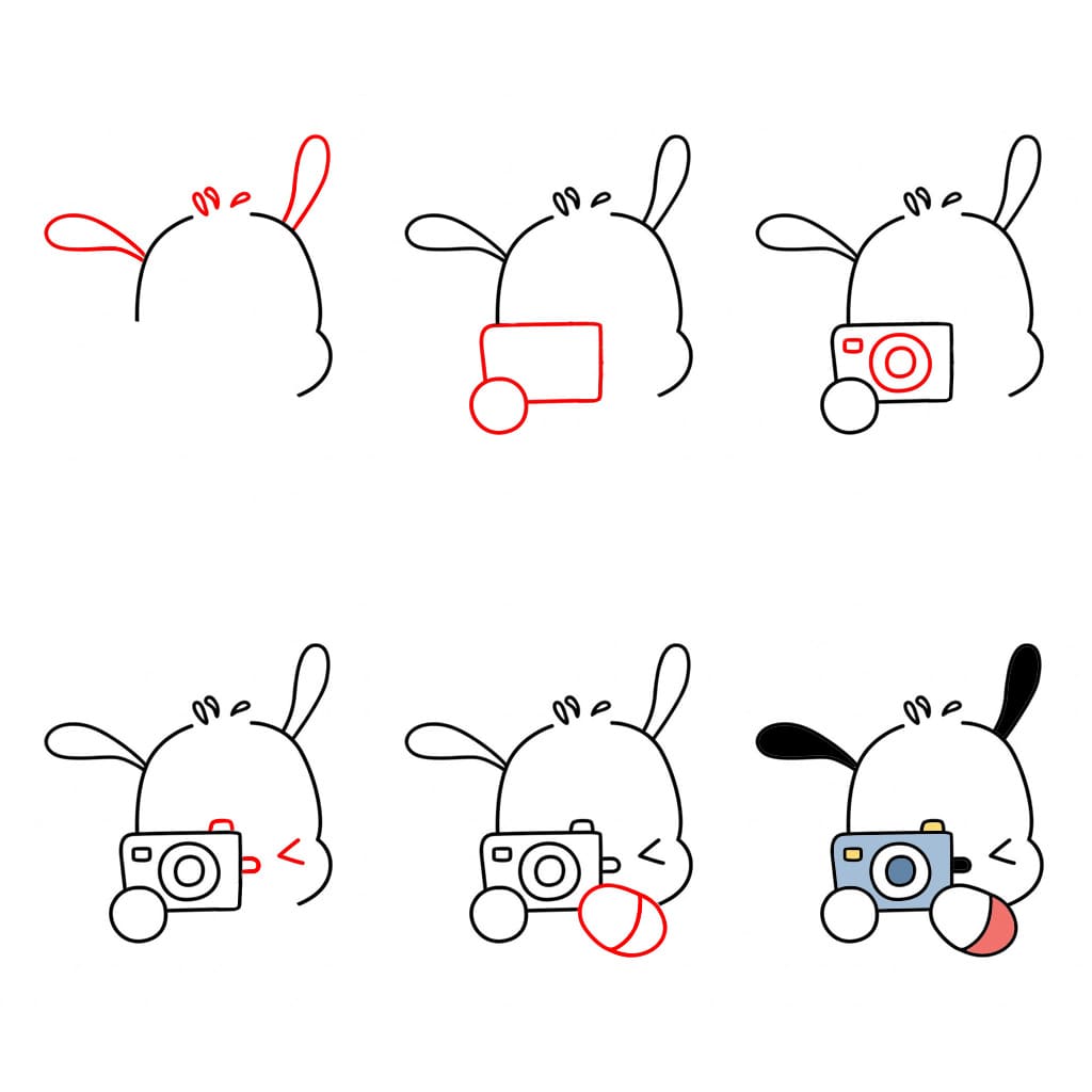 Pochacco photographe dessin