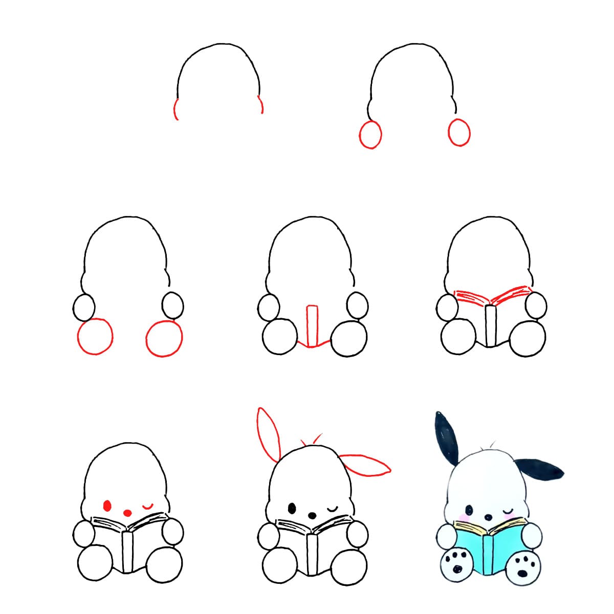 Pochacco qui lit dessin