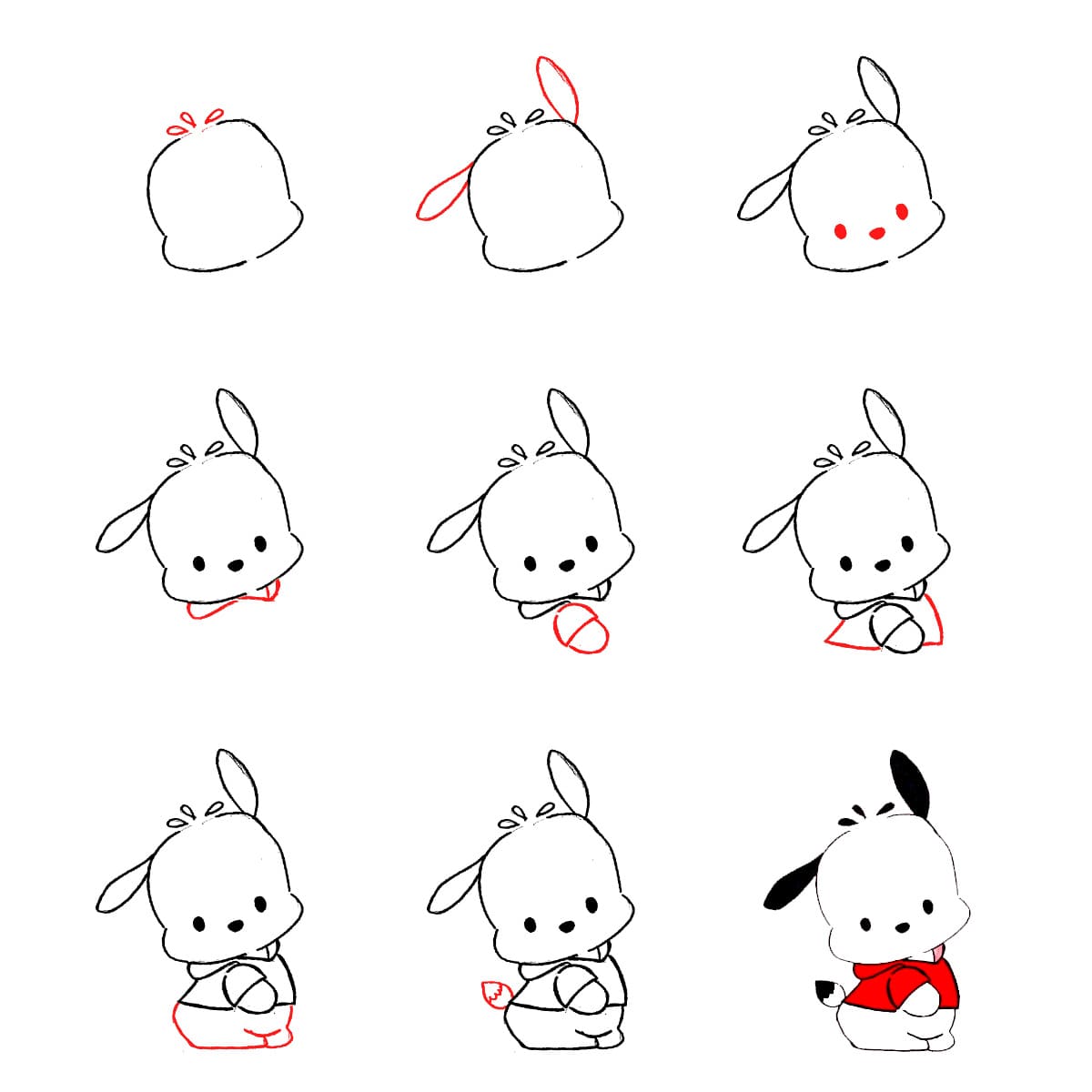 Pochacco qui tourne dessin