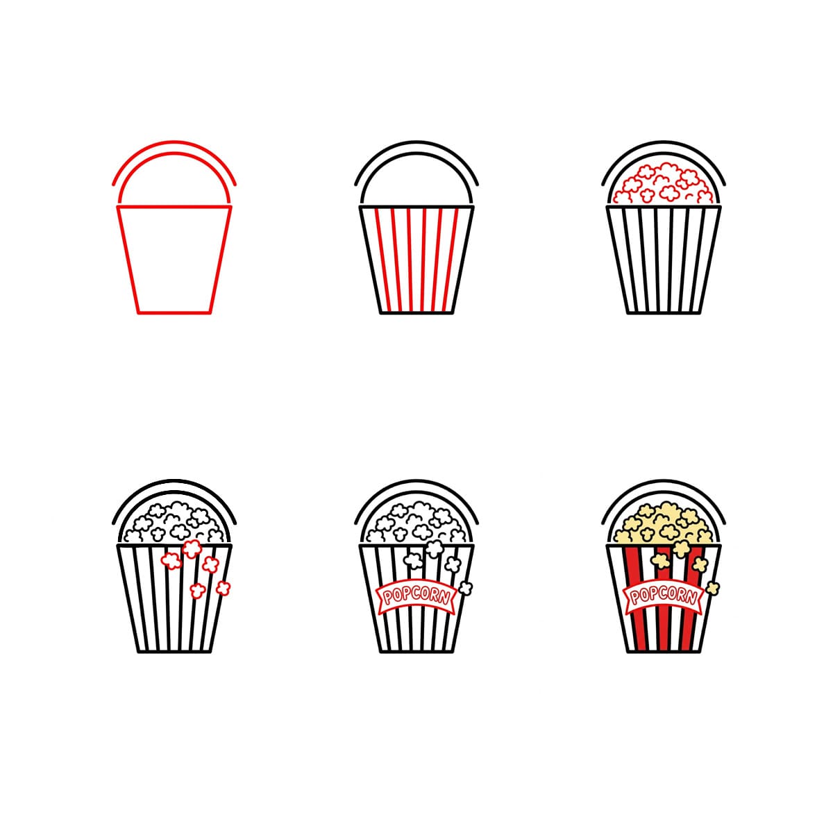 Popcorn à imprimer dessin