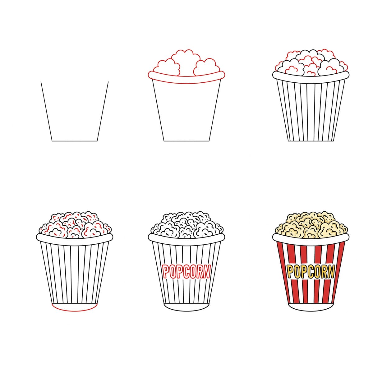 Popcorn basique dessin