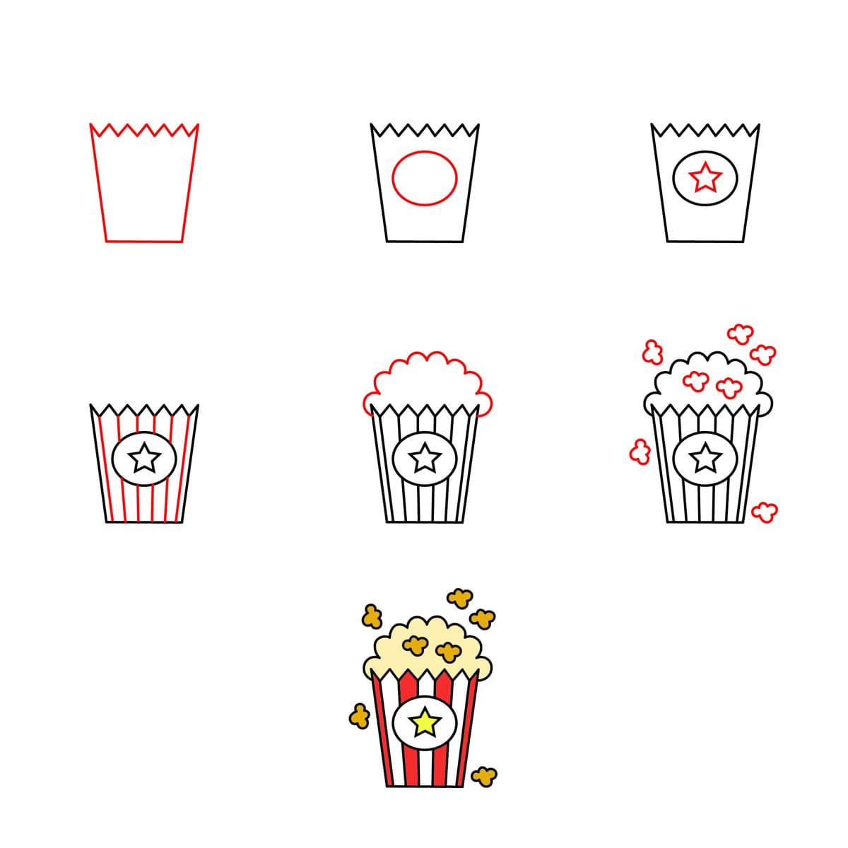 Popcorn cinéma dessin