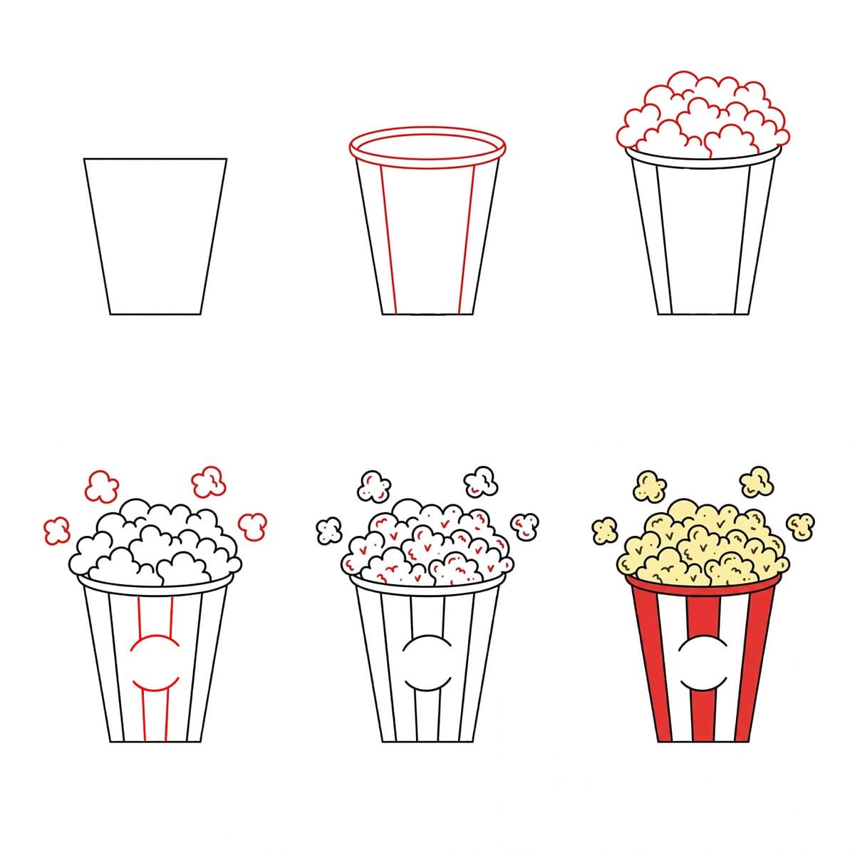 Popcorn complet dessin