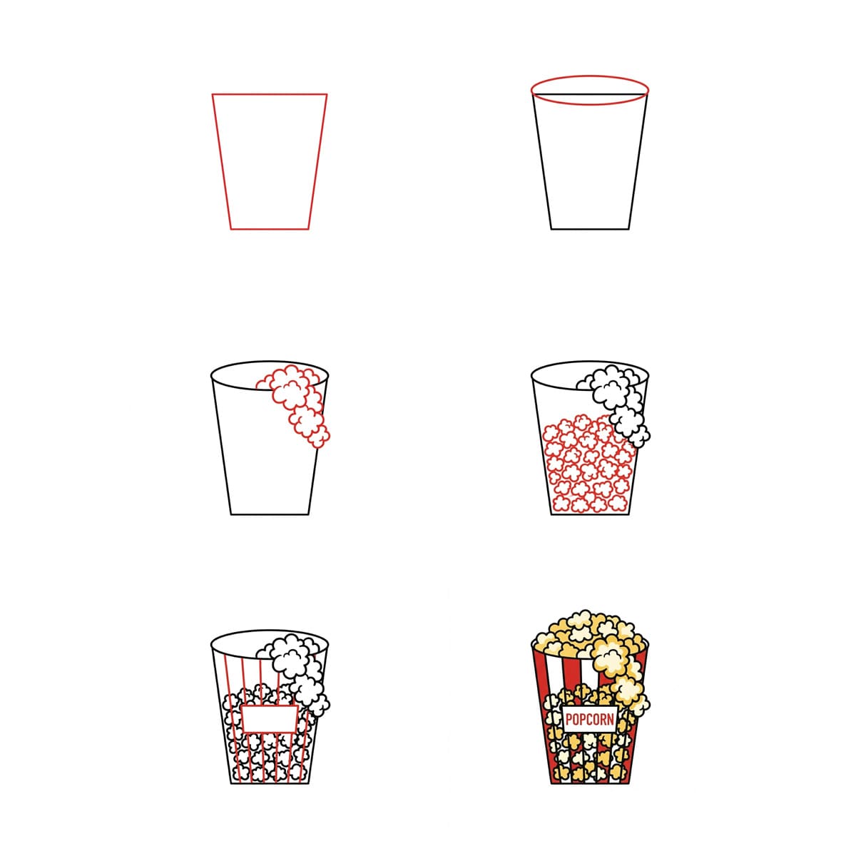 Popcorn délicieux dessin