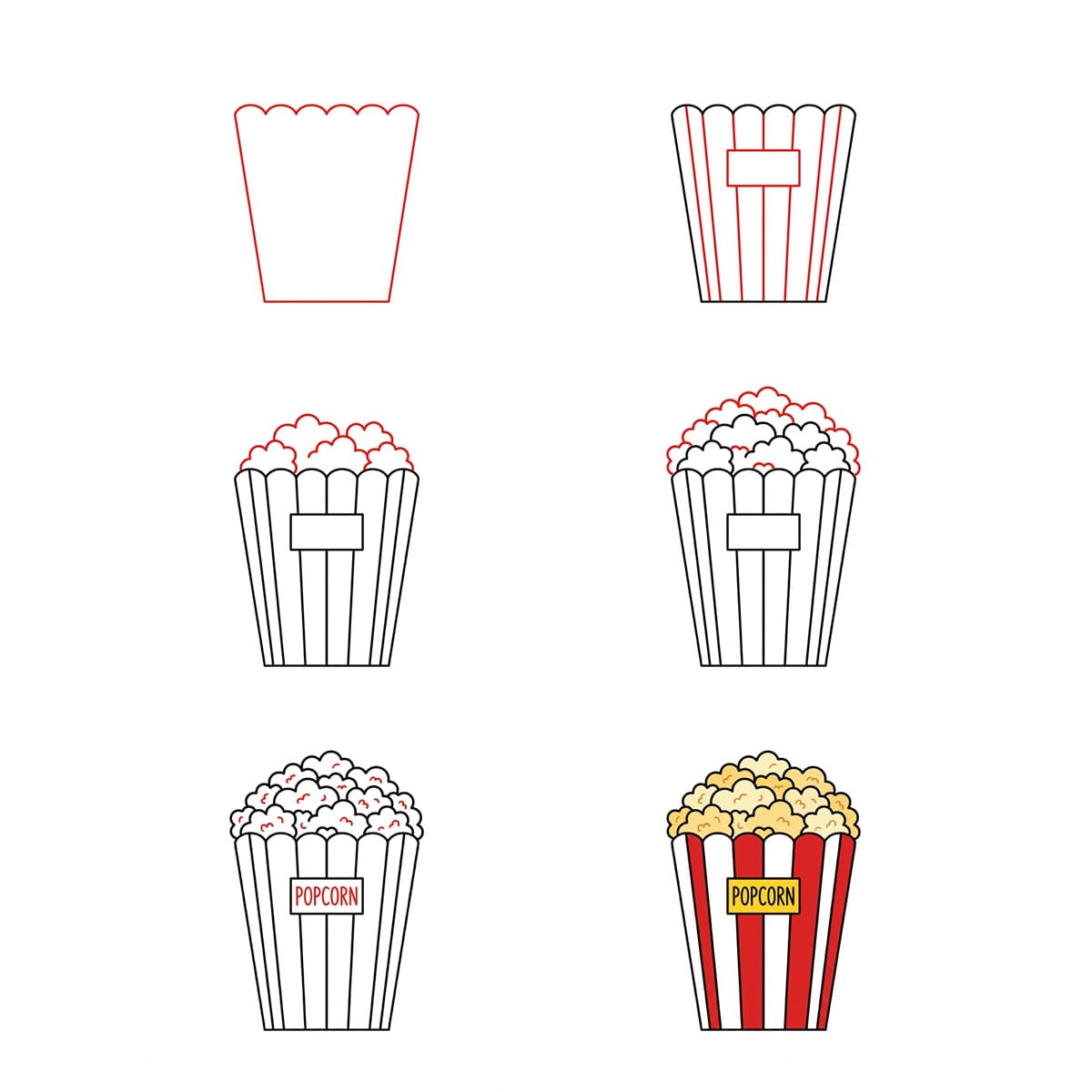 Popcorn haut dessin