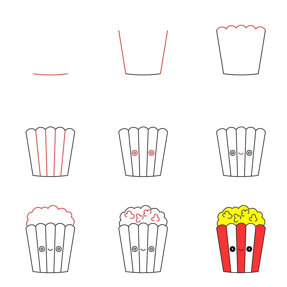 Popcorn jaune dessin
