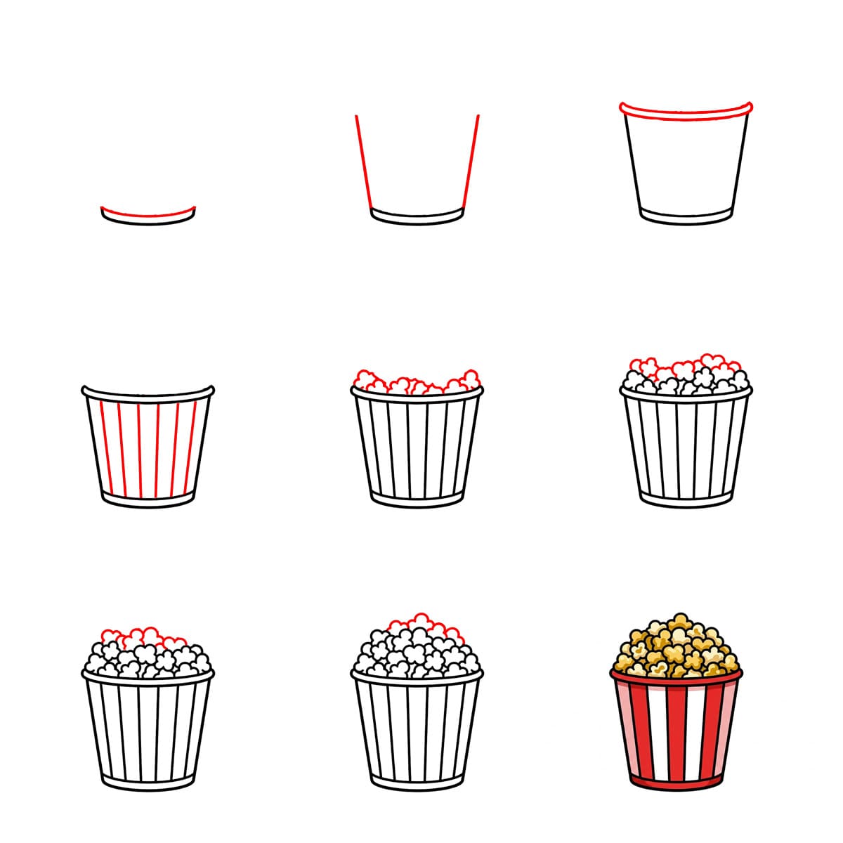 Popcorn large dessin