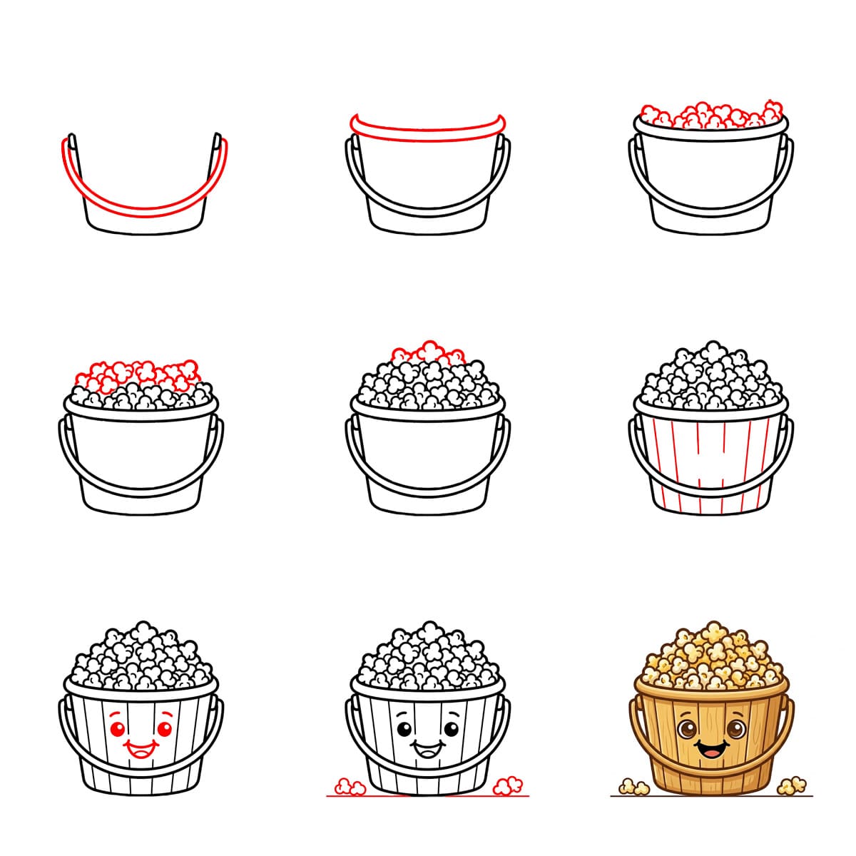 Sourire au Popcorn dessin