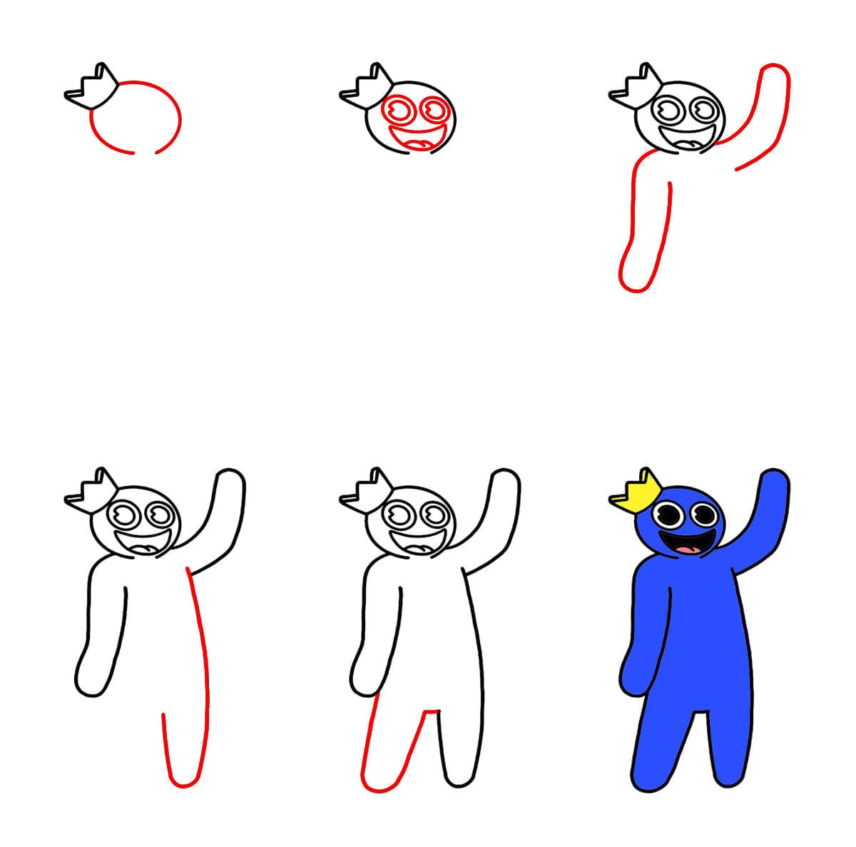 Blue Rainbow Friend amical dessin