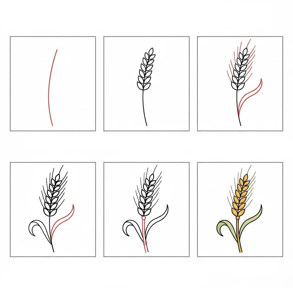 Boîte de blé dessin