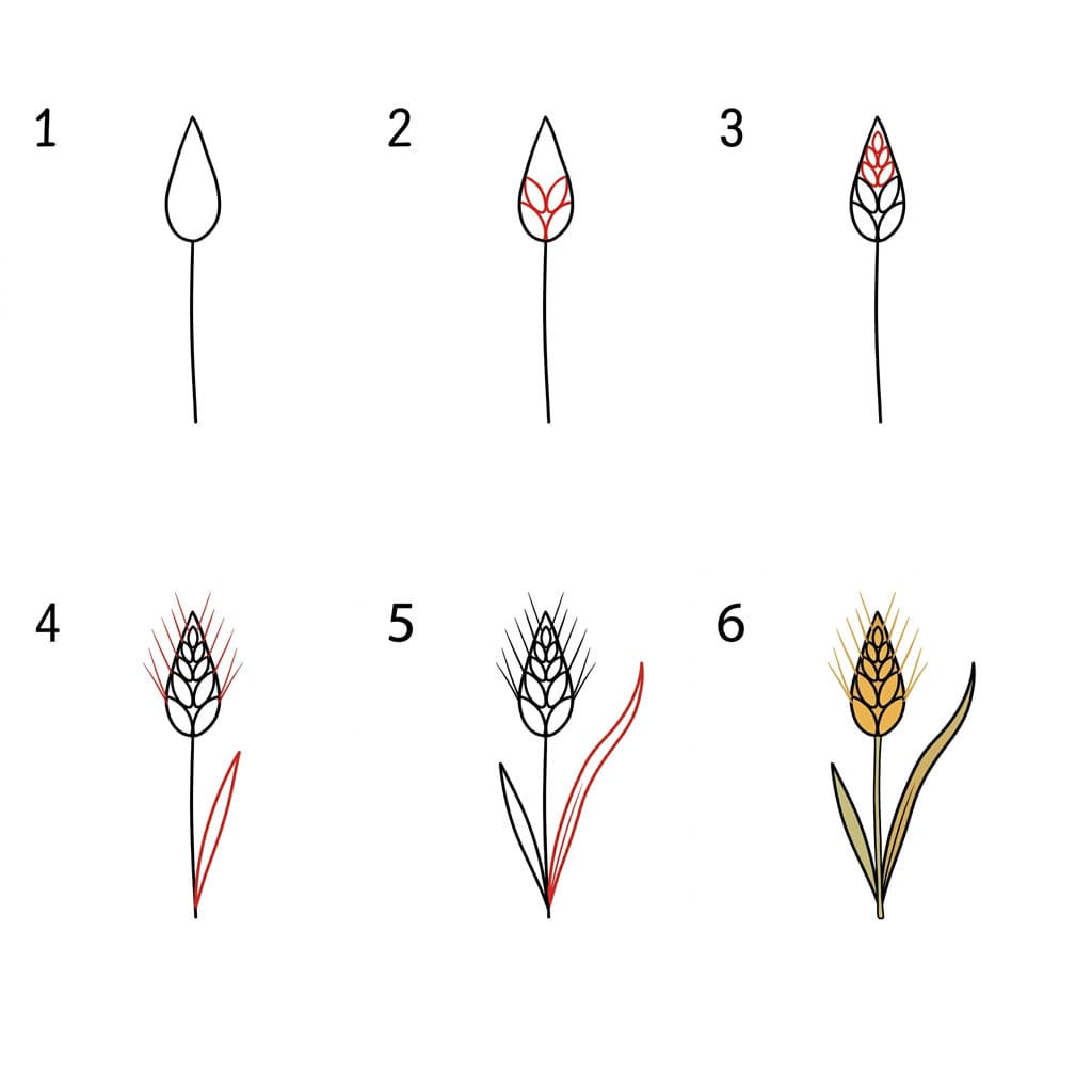 Bourgeon de blé dessin