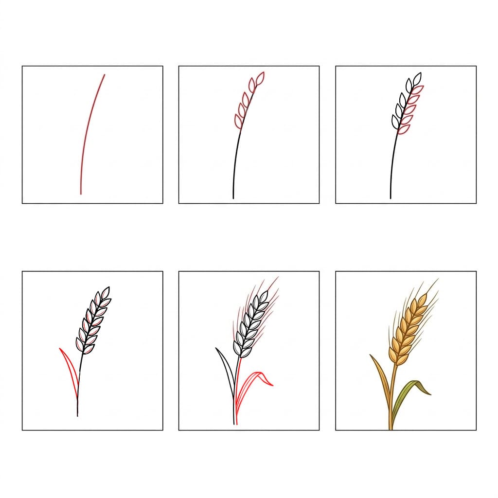 Contour de blé dessin