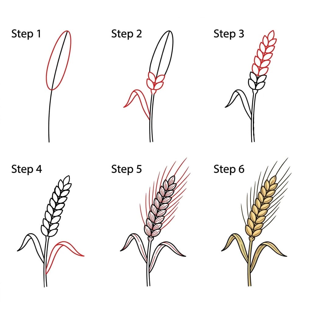 Courbe de blé dessin