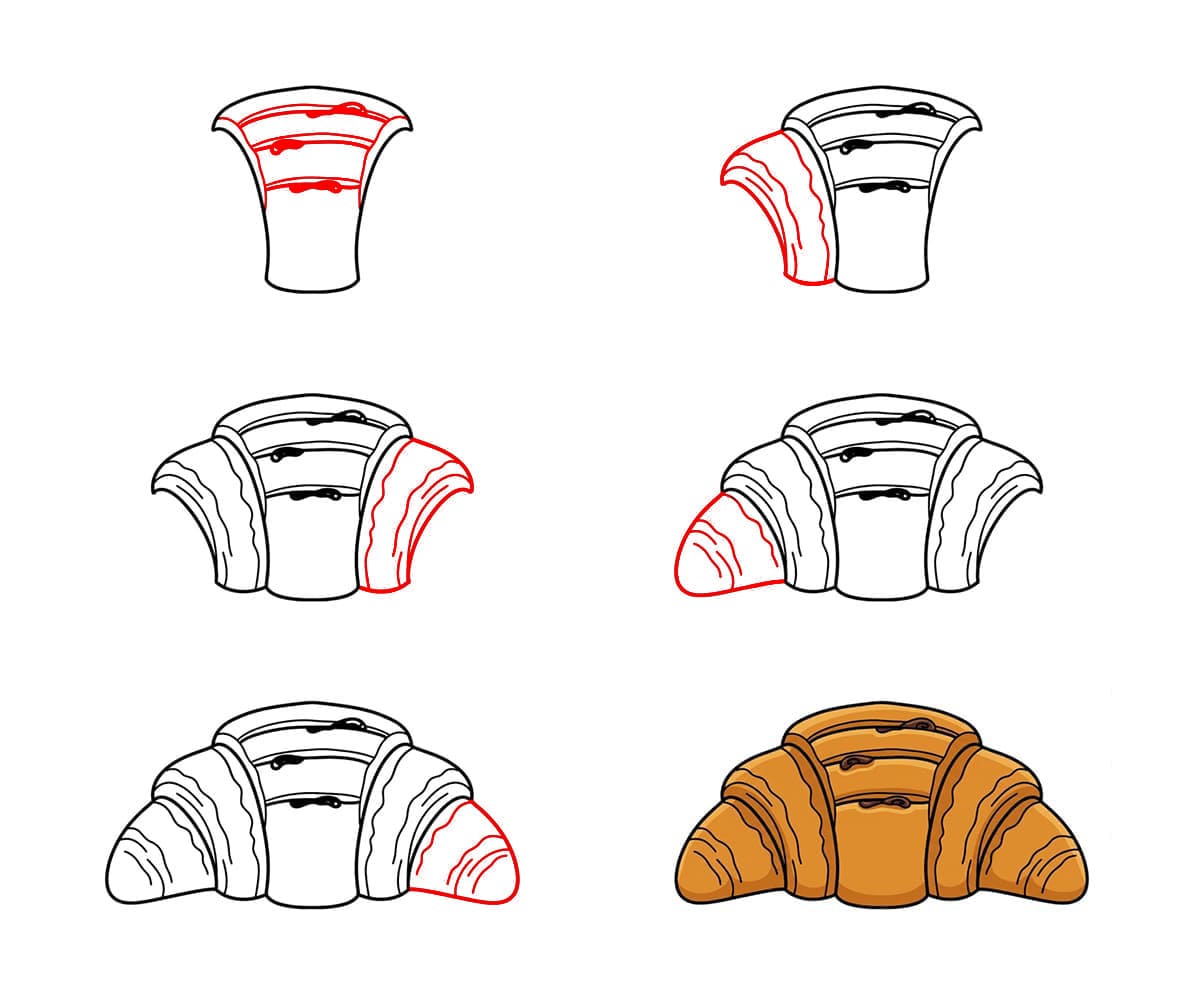 Croissant au chocolat dessin