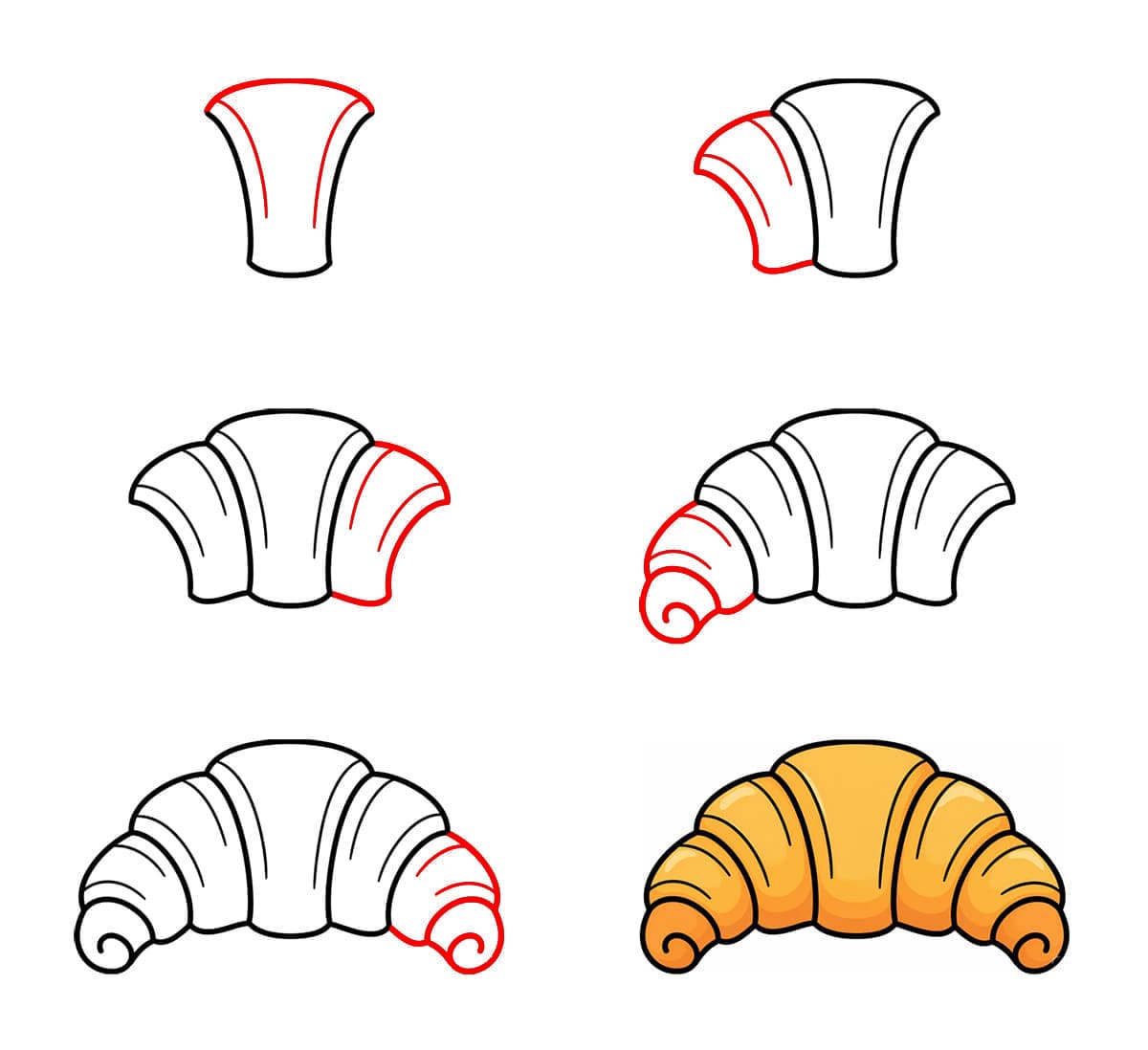 Croissant classique dessin