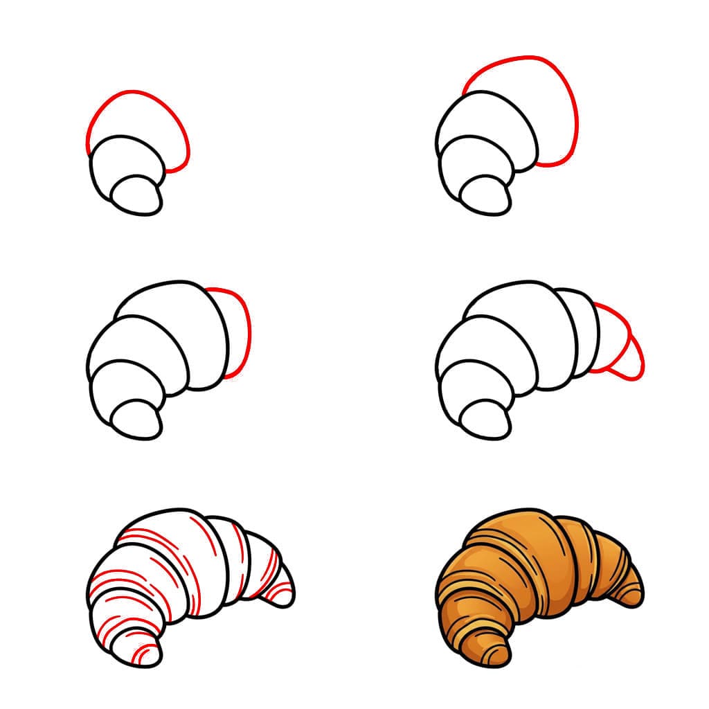 Croissant de profil dessin