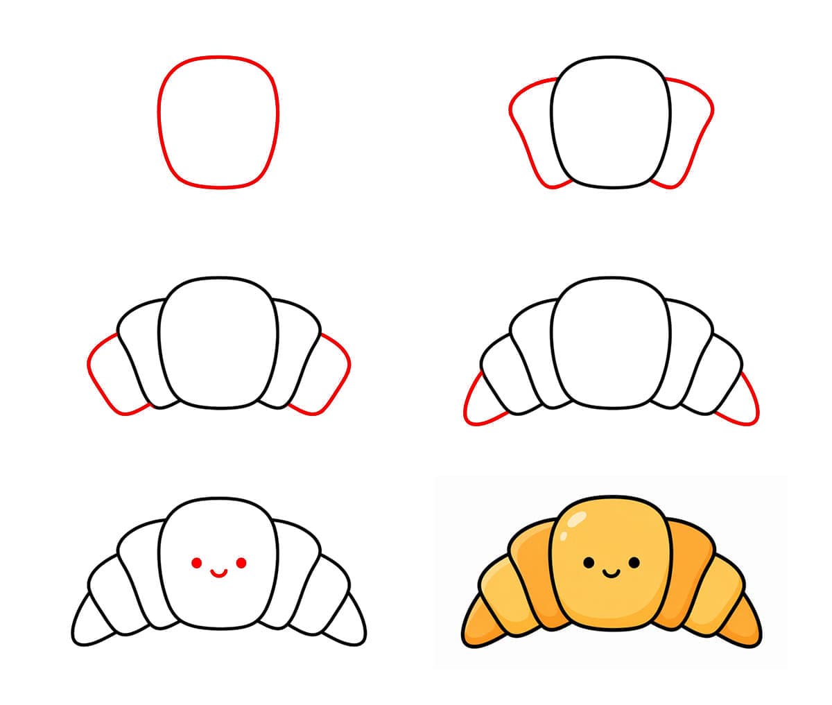 Croissant facile dessin