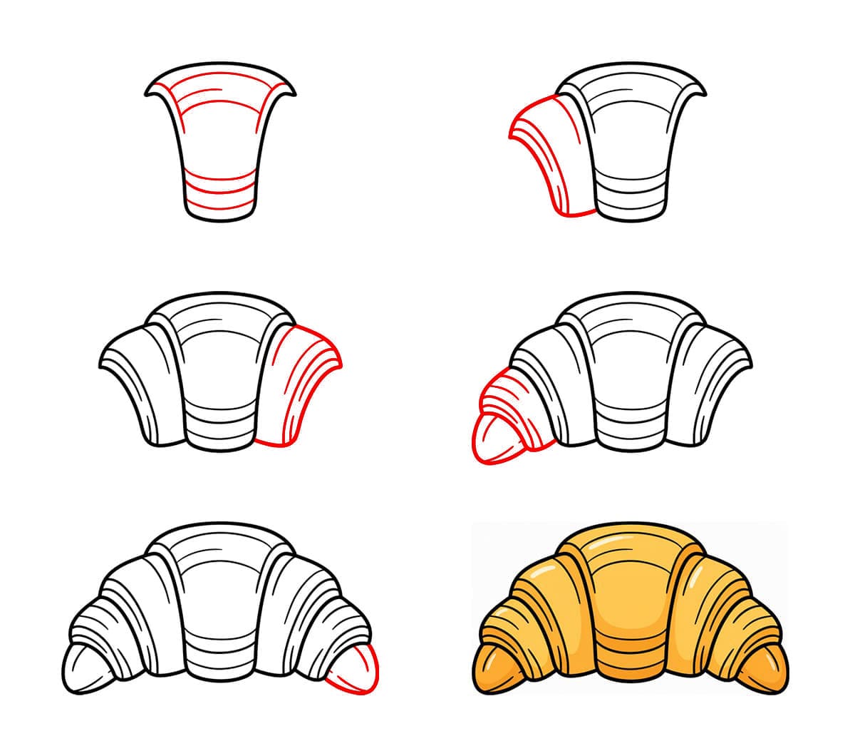 Croissant français dessin
