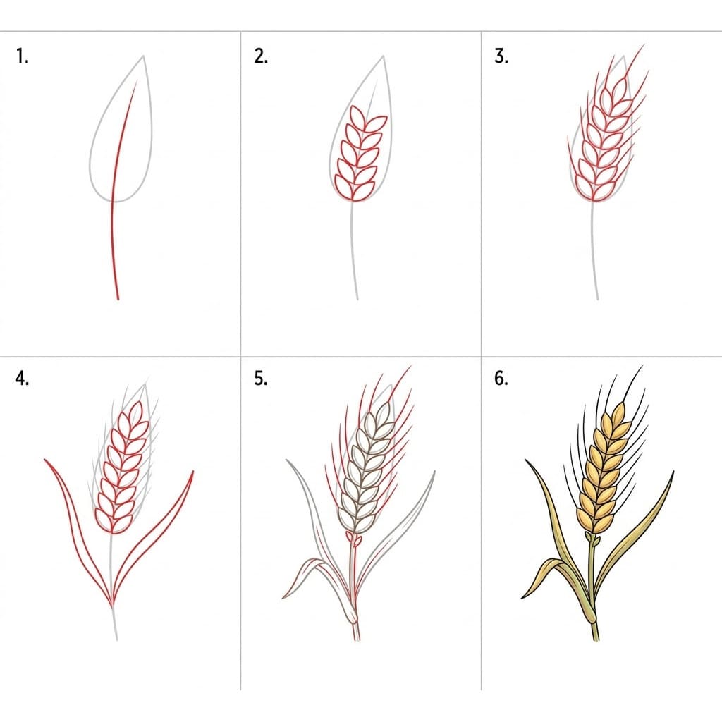 Évolution du blé dessin