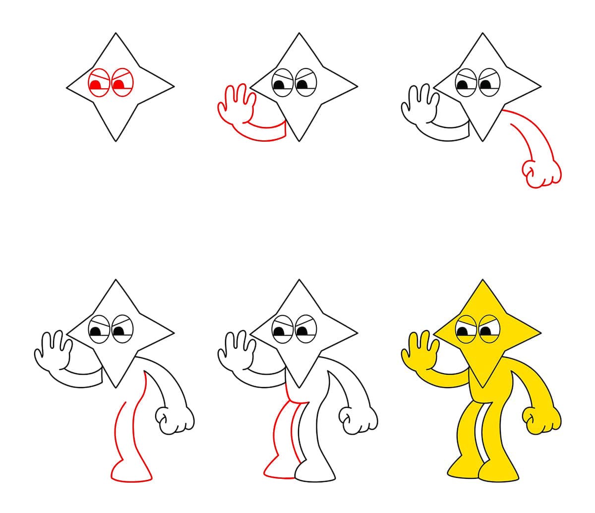 Golden Rainbow Friend dessin