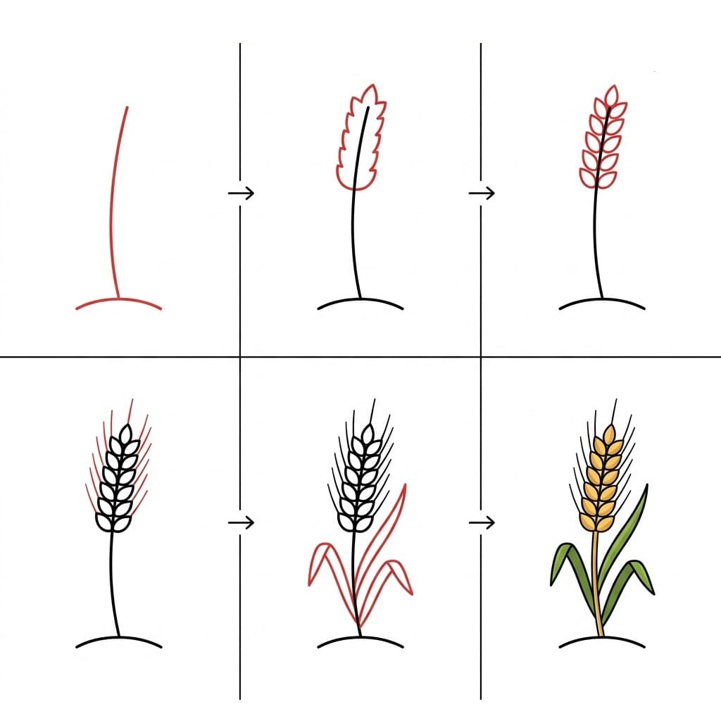 Image de blé dessin