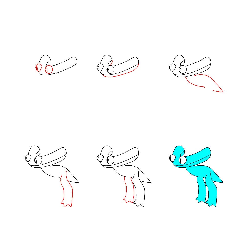 Imprimer Cyan Rainbow Friend dessin