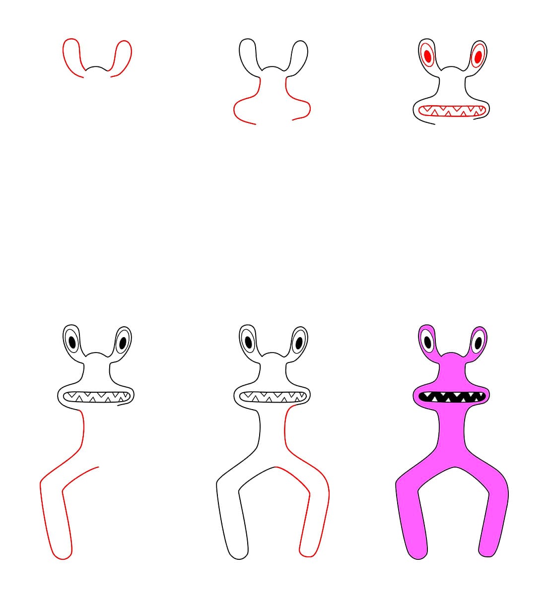 Pink Rainbow Friend dessin