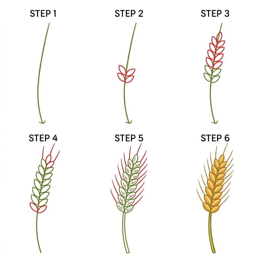Pousse du blé dessin