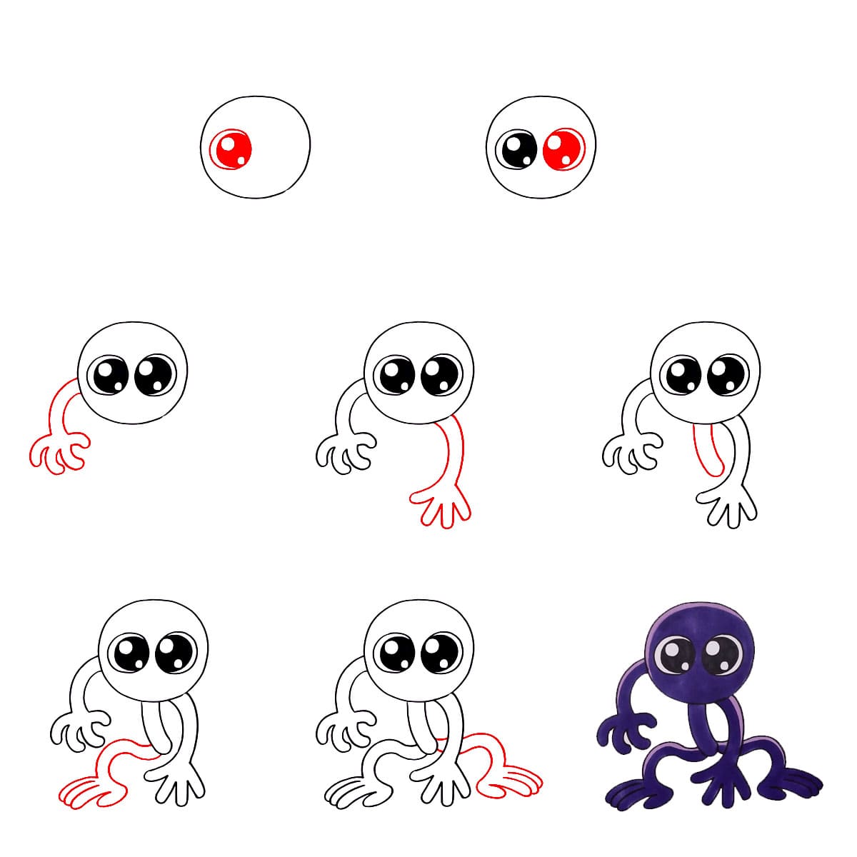 Purple Rainbow Friend gratuit dessin