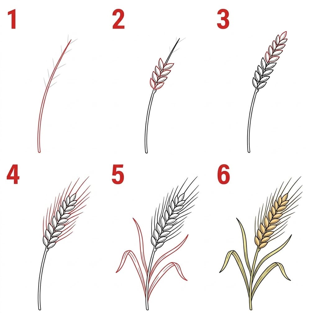 Séquence de blé dessin