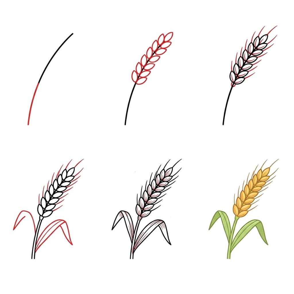 Trait de blé dessin